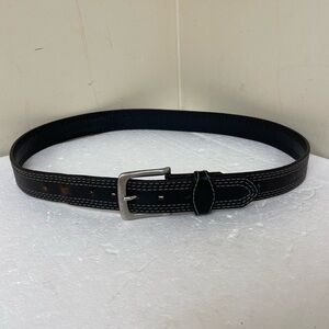 Vintage Black Leather Heavy Duty Carhartt Men Belt